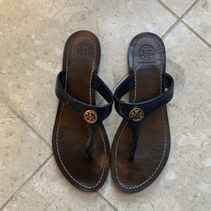Tory Burch navy sandals size 8